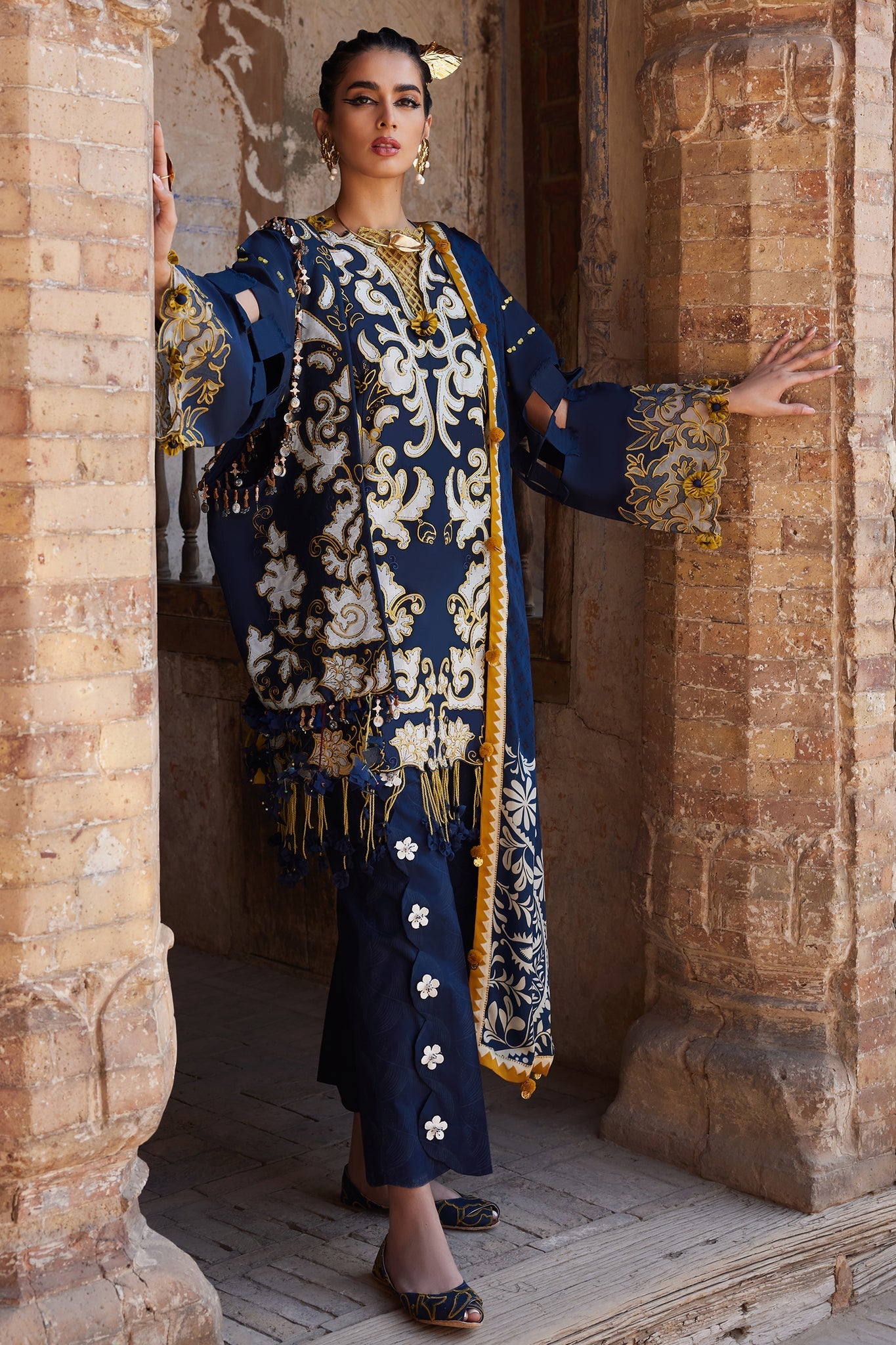 Elan | Luxury Lawn 25 | SOLENE (EL25-03 B) by Elan - Designer Dress - Type: Ladies Clothes - Available at Libayah - 100% Original