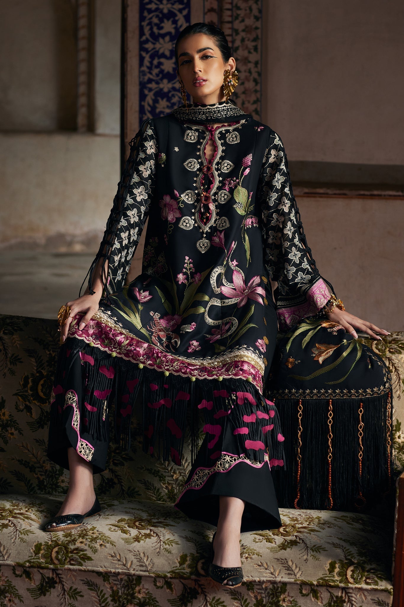 Elan | Luxury Lawn 25 | AZUREH (EL25-04 A) by Elan - Designer Dress - Type: Ladies Clothes - Available at Libayah - 100% Original