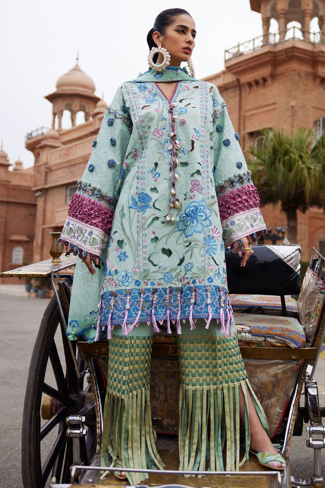 Elan | Luxury Lawn 25 | AMARA (EL25-09 B) by Elan - Designer Dress - Type: Ladies Clothes - Available at Libayah - 100% Original
