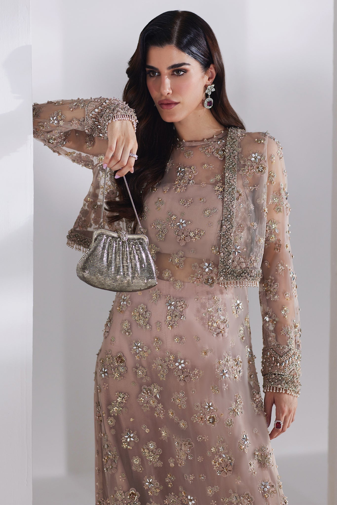 Elan | Lumiere Luxury Pret | BRUME ROSEE (EP-20885) by Elan - Designer Dress - Type: Formal - Available at Libayah - 100% Original