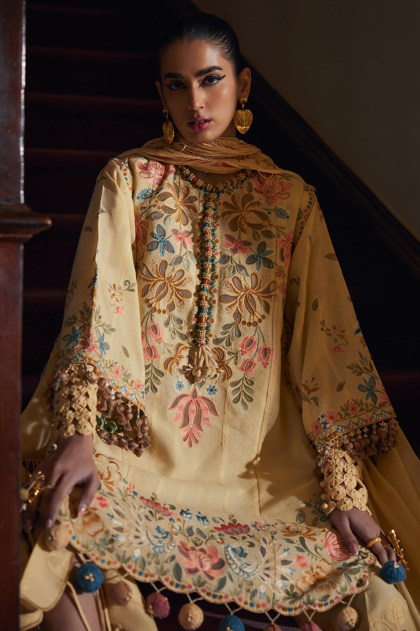 Elan | Luxury Lawn 25 | ZAHARA (EL25-07 A) by Elan - Designer Dress - Type: Ladies Clothes - Available at Libayah - 100% Original
