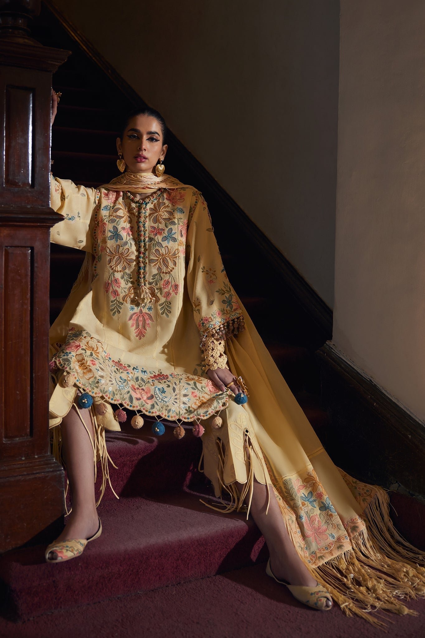 Elan | Luxury Lawn 25 | ZAHARA (EL25-07 A) by Elan - Designer Dress - Type: Ladies Clothes - Available at Libayah - 100% Original