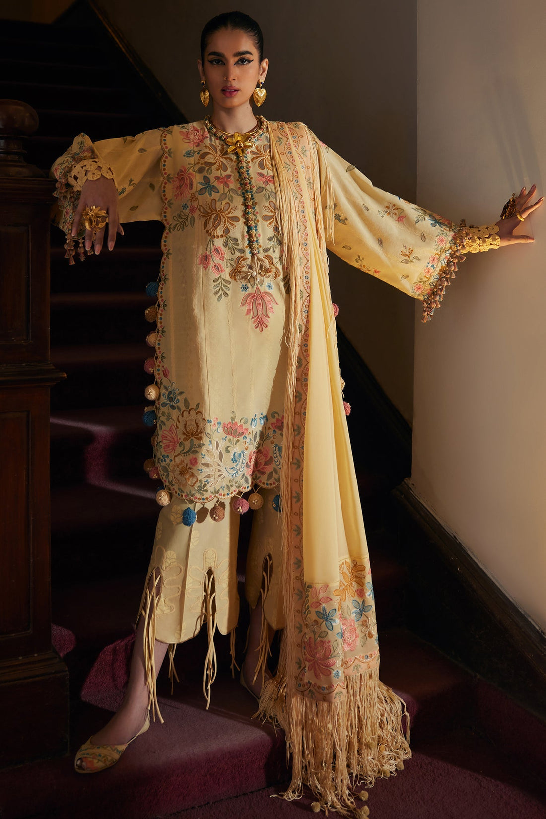 Elan | Luxury Lawn 25 | ZAHARA (EL25-07 A) by Elan - Designer Dress - Type: Ladies Clothes - Available at Libayah - 100% Original