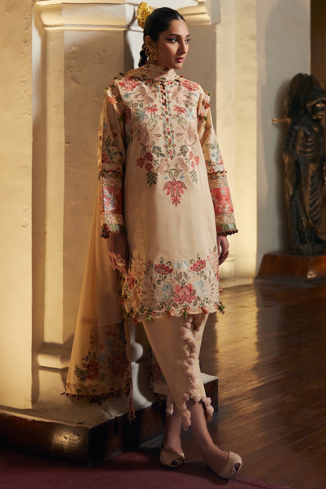 Elan | Luxury Lawn 25 | ZAHARA (EL25-07 B) by Elan - Designer Dress - Type: Ladies Clothes - Available at Libayah - 100% Original
