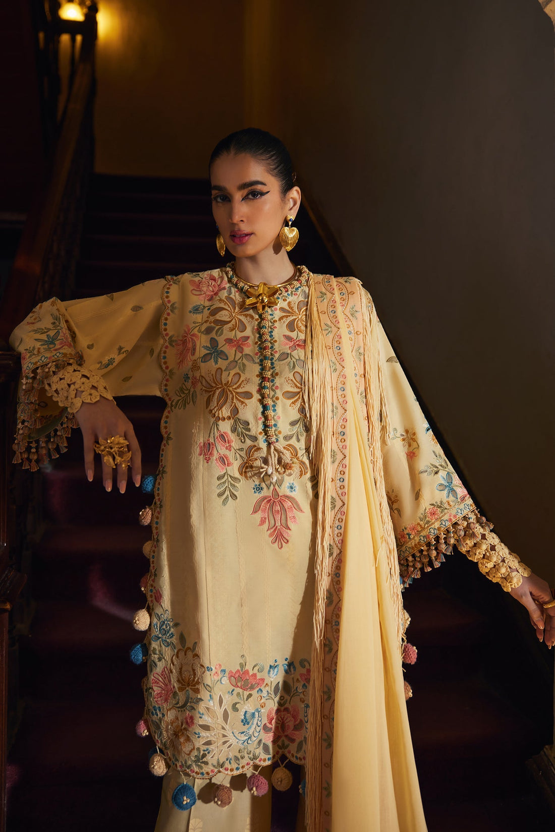 Elan | Luxury Lawn 25 | ZAHARA (EL25-07 A) by Elan - Designer Dress - Type: Ladies Clothes - Available at Libayah - 100% Original