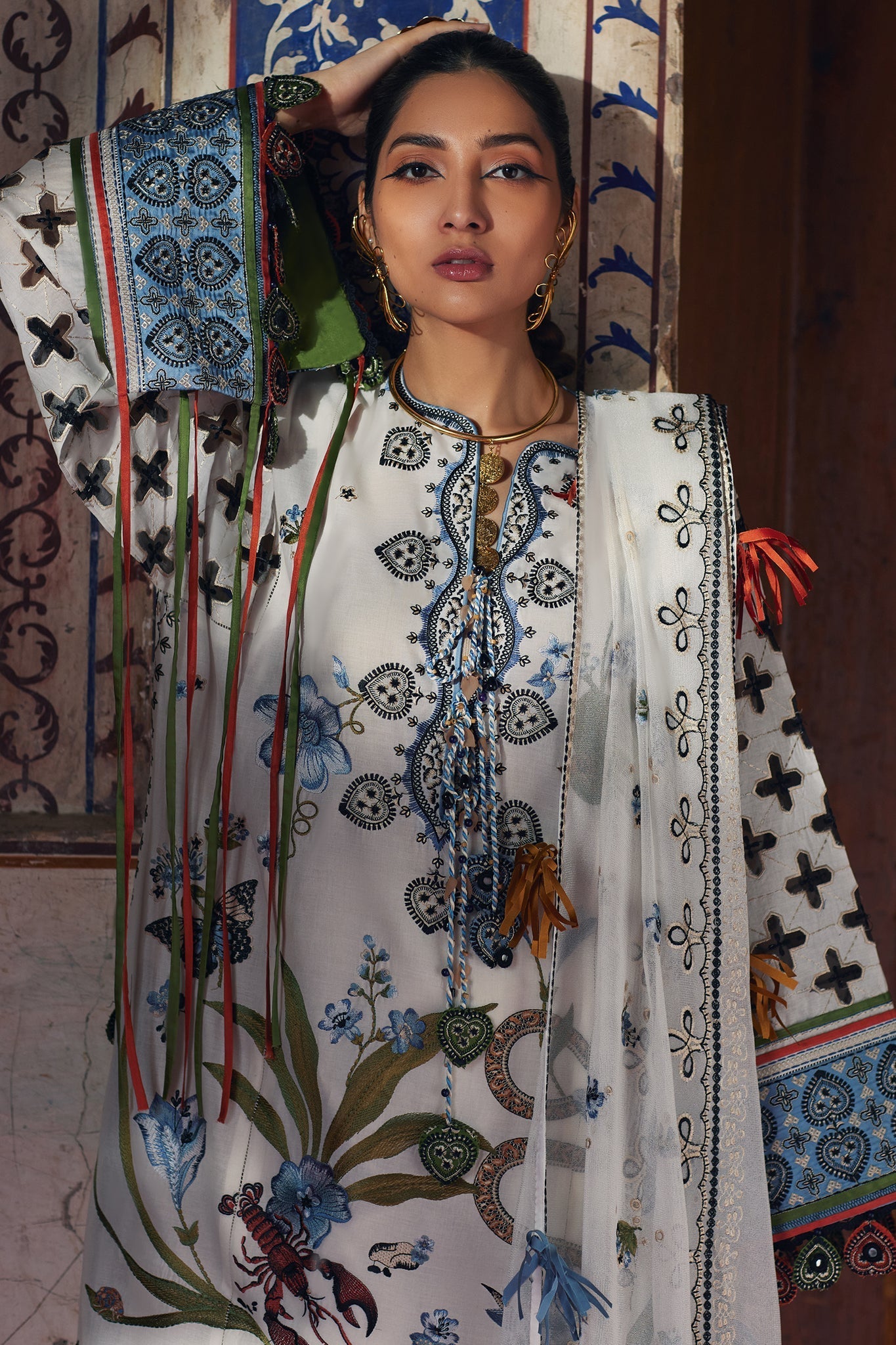 Elan | Luxury Lawn 25 | AZUREH (EL25-04 B) by Elan - Designer Dress - Type: Ladies Clothes - Available at Libayah - 100% Original