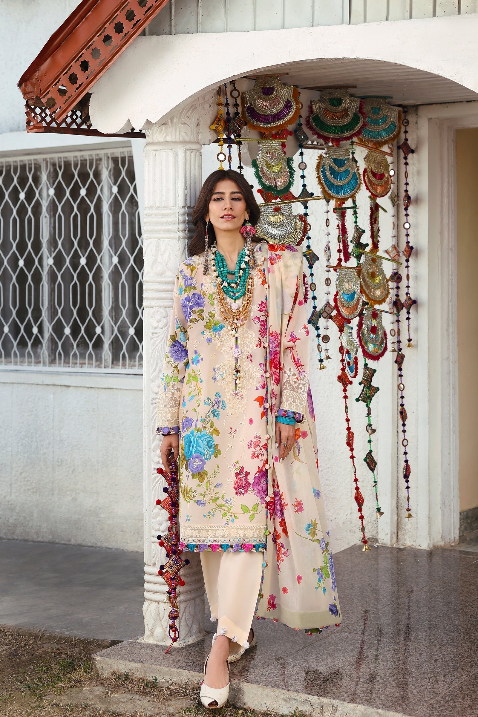 Zaha | Lawn 25 | ALYA (ZL25-07 B) by Zaha - Designer Dress - Type: Ladies Clothes - Available at Libayah - 100% Original