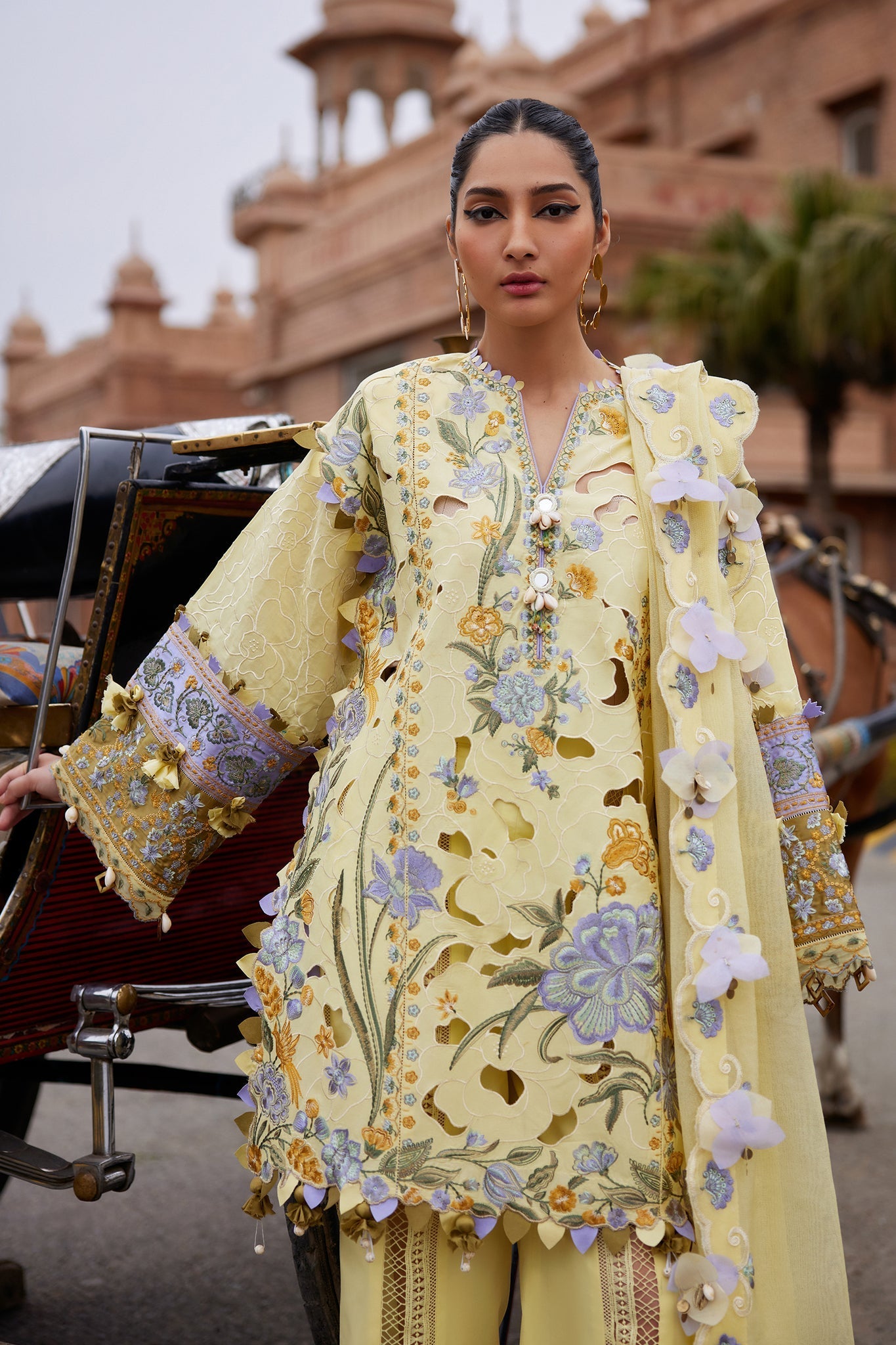 Elan | Luxury Lawn 25 | AMARA (EL25-09 A) by Elan - Designer Dress - Type: Ladies Clothes - Available at Libayah - 100% Original