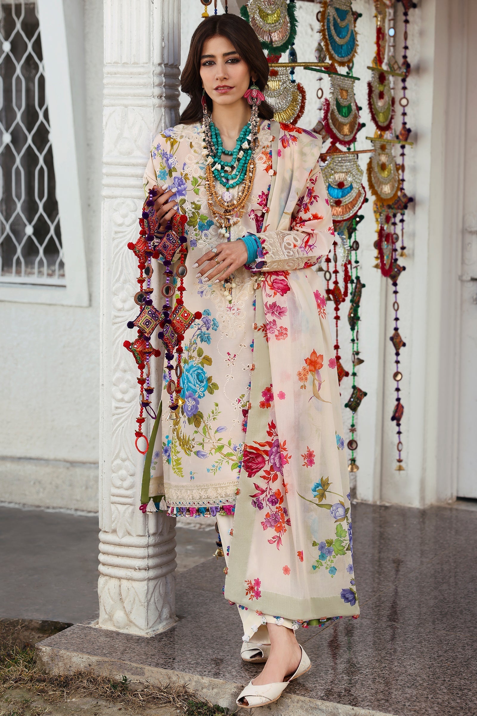 Zaha | Lawn 25 | ALYA (ZL25-07 B) by Zaha - Designer Dress - Type: Ladies Clothes - Available at Libayah - 100% Original