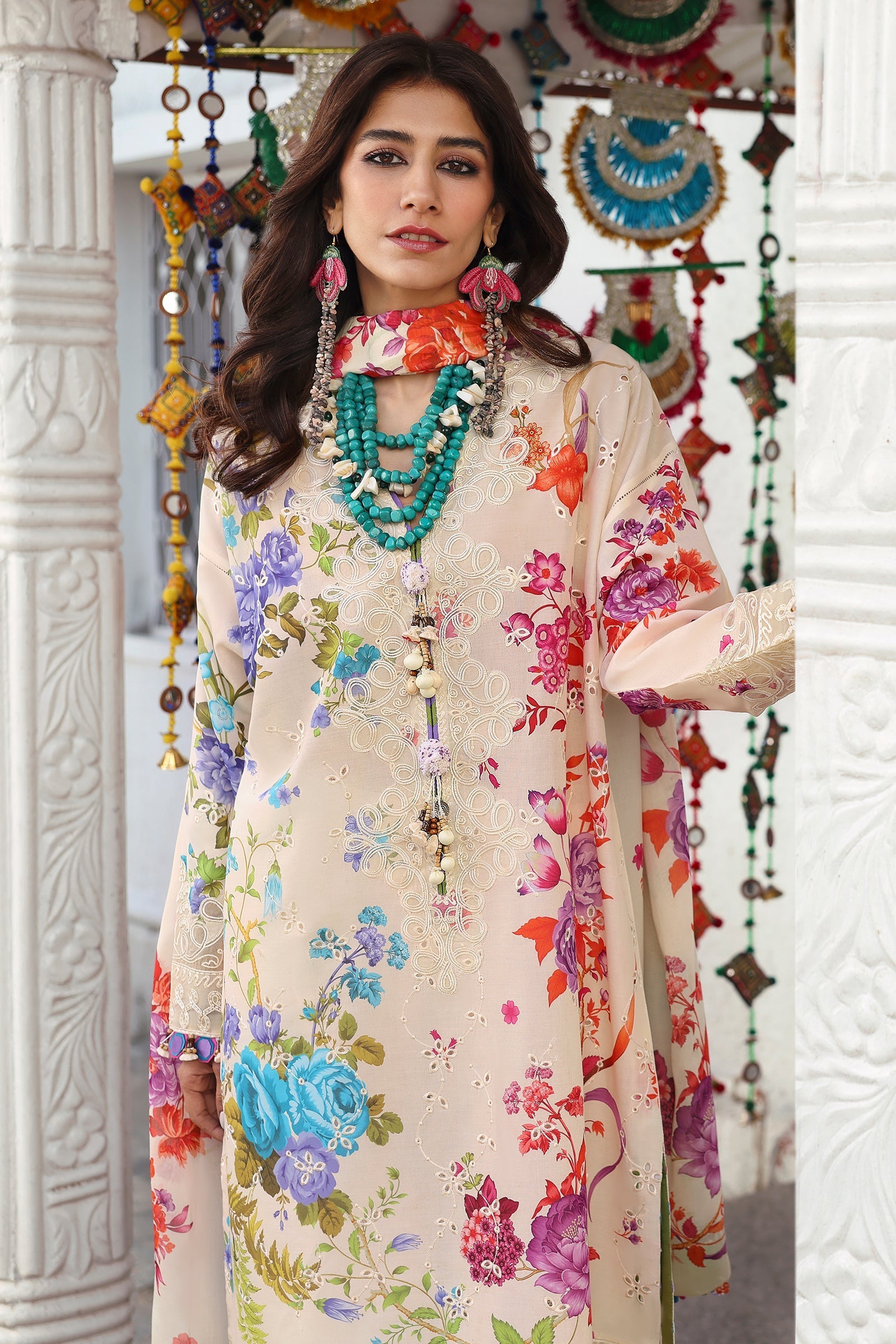 Zaha | Lawn 25 | ALYA (ZL25-07 B) by Zaha - Designer Dress - Type: Ladies Clothes - Available at Libayah - 100% Original