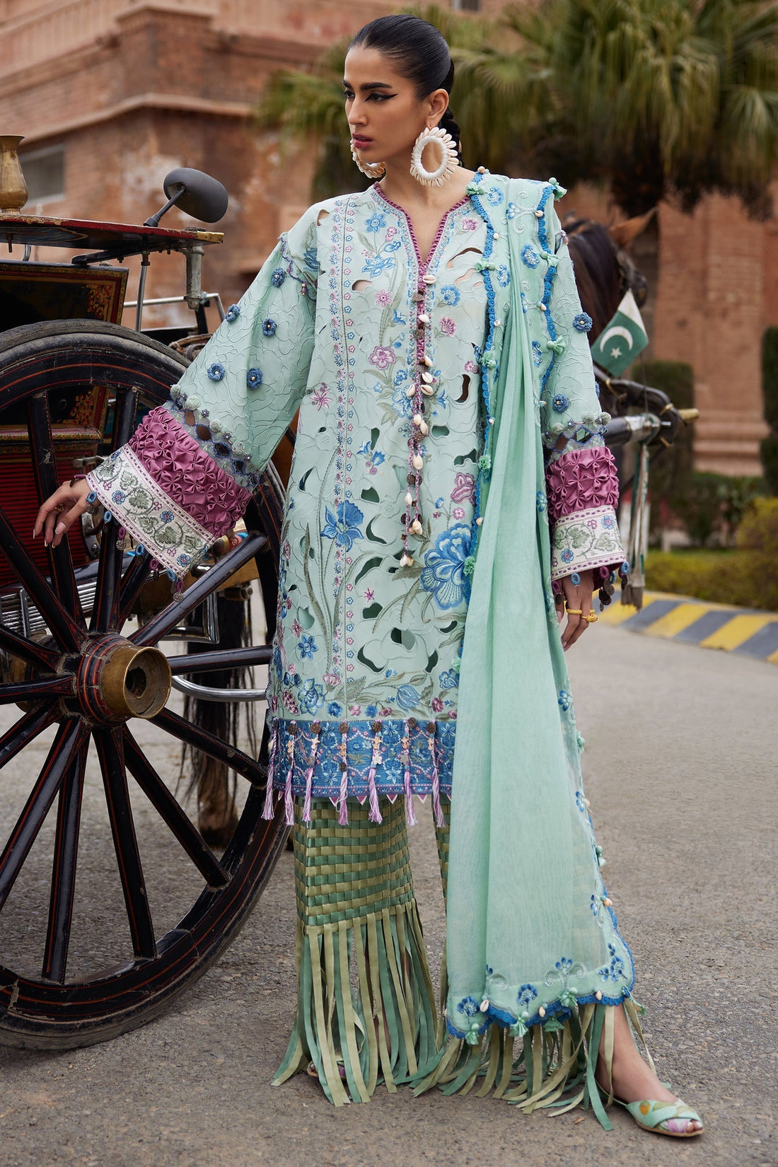 Elan | Luxury Lawn 25 | AMARA (EL25-09 B) by Elan - Designer Dress - Type: Ladies Clothes - Available at Libayah - 100% Original