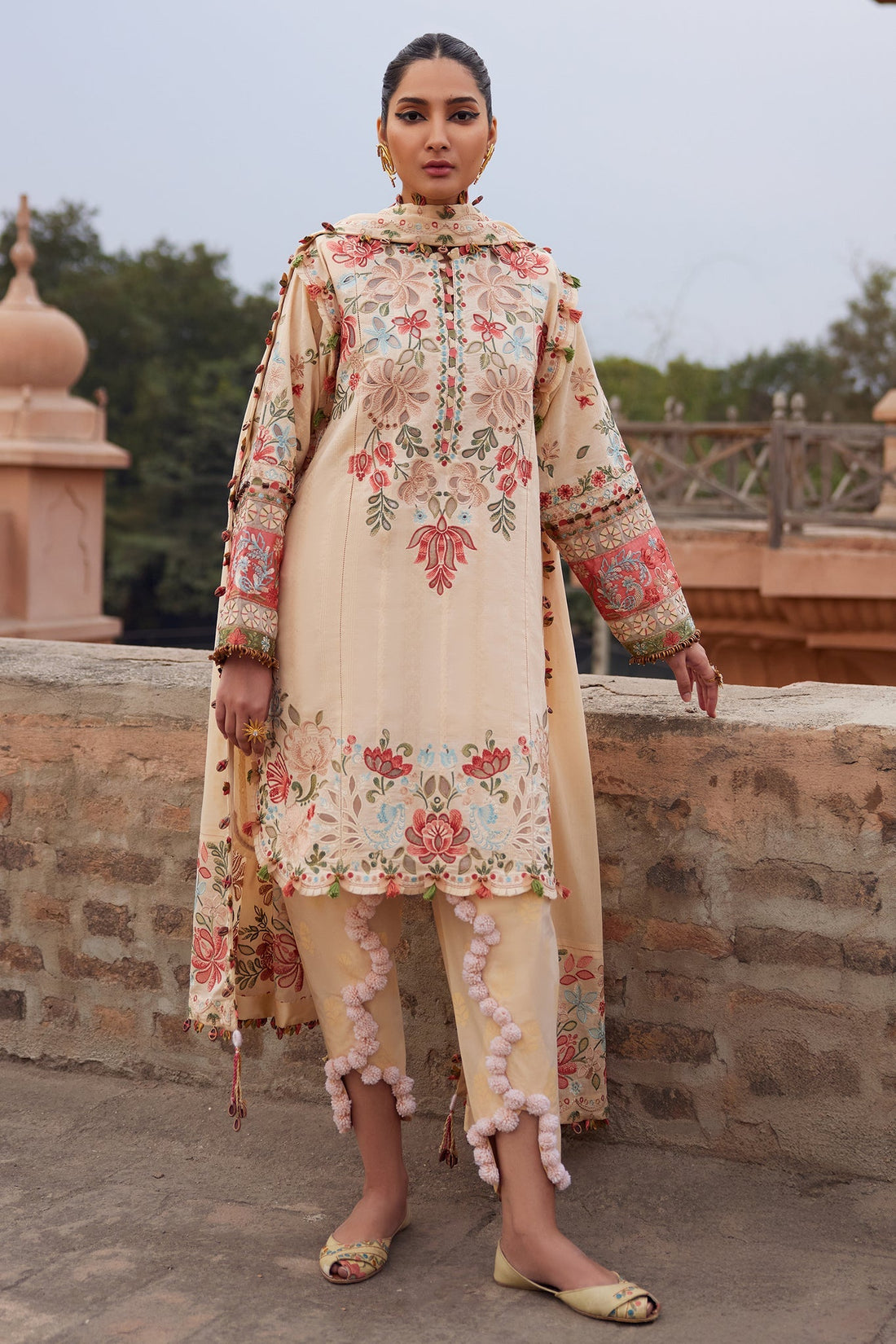 Elan | Luxury Lawn 25 | ZAHARA (EL25-07 B) by Elan - Designer Dress - Type: Ladies Clothes - Available at Libayah - 100% Original