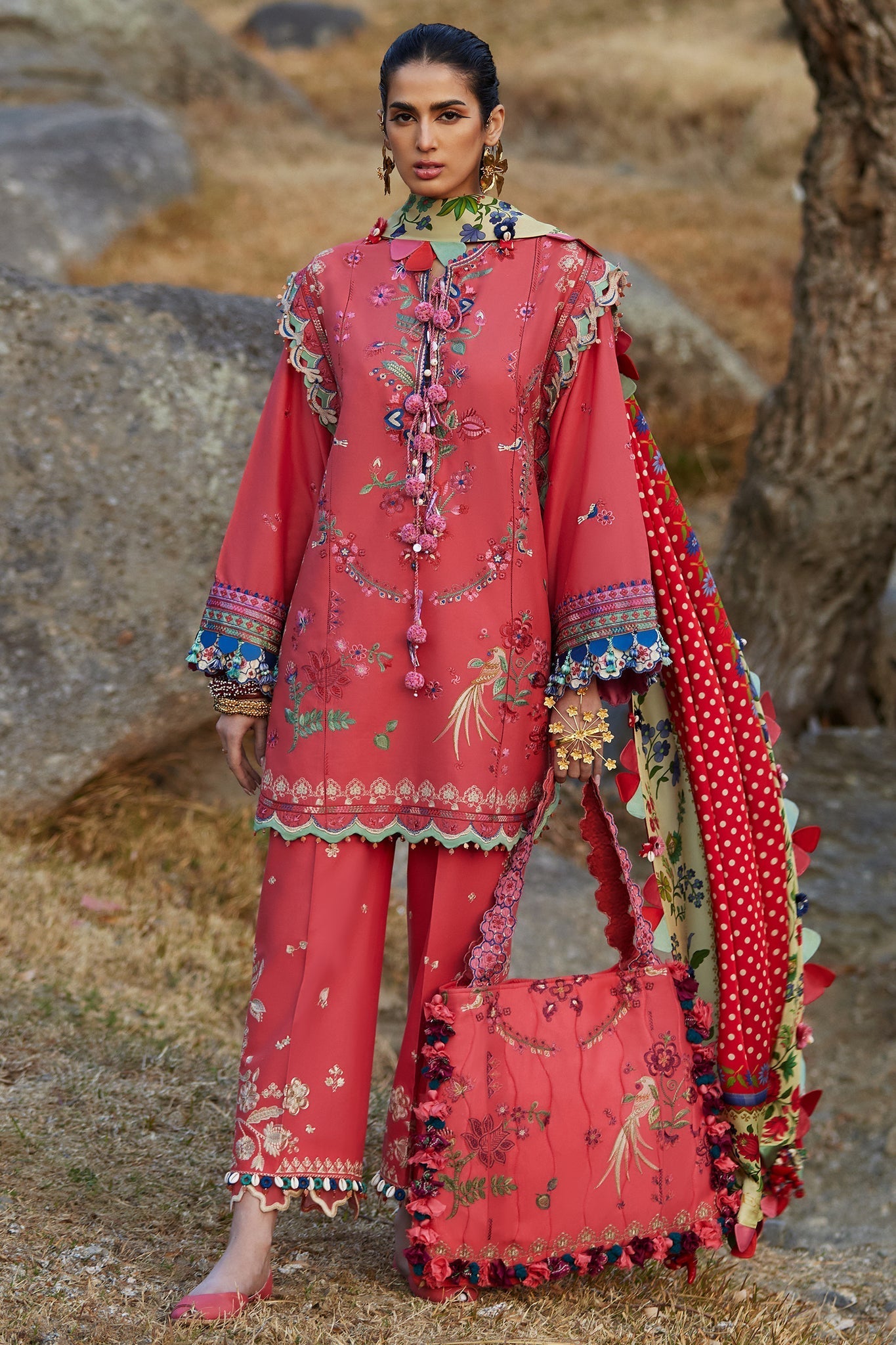Elan | Luxury Lawn 25 | AURIELLE (EL25-06 B) by Elan - Designer Dress - Type: Ladies Clothes - Available at Libayah - 100% Original