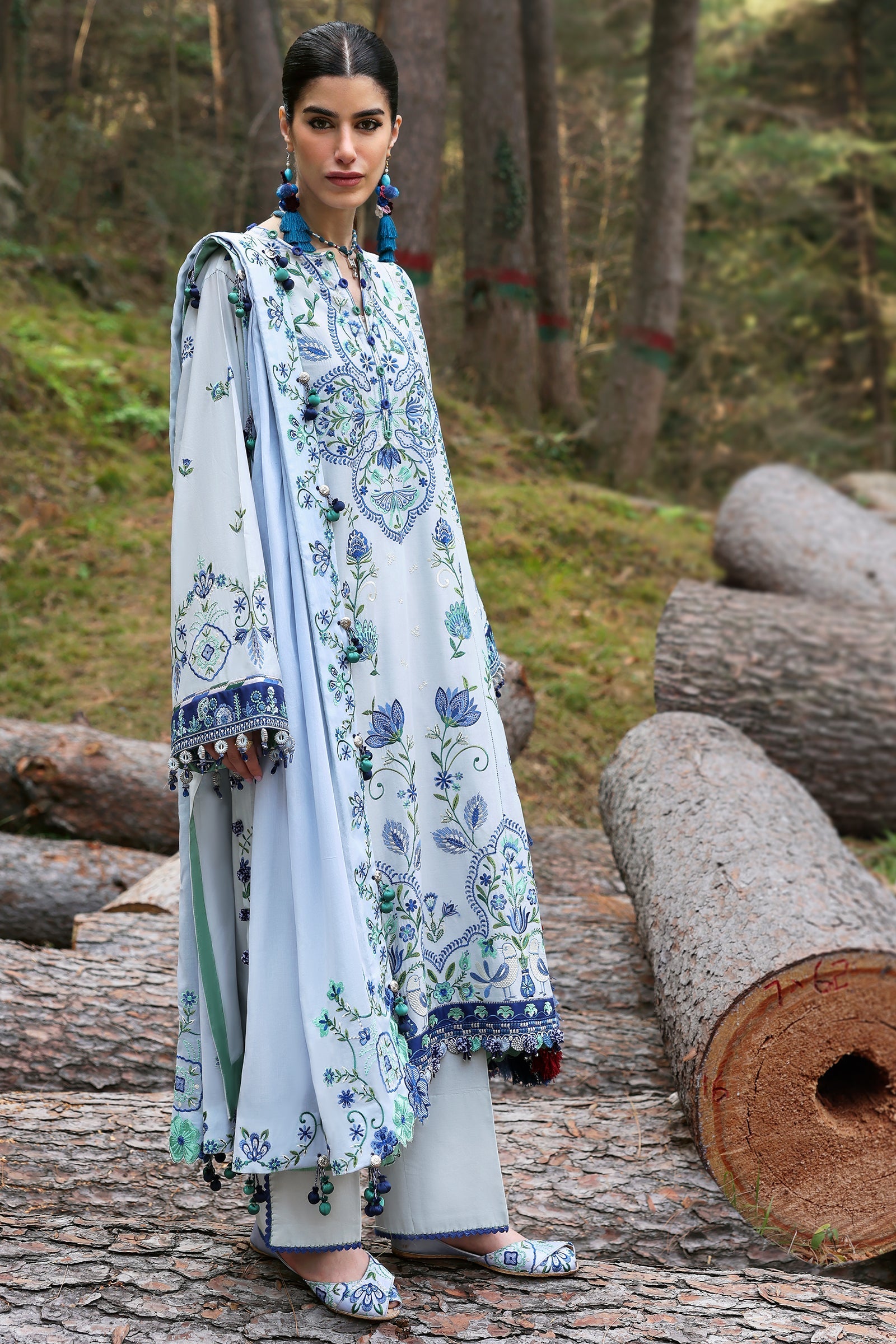 Zaha | Lawn 25 | KASHUR (ZL25-11 A) by Zaha - Designer Dress - Type: Ladies Clothes - Available at Libayah - 100% Original