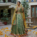 Wahajmkhan | Bahar Begum Formals | GREEN GALORE by Wahaj M.Khan - Designer Dress - Type: Ladies Clothes - Available at Libayah - 100% Original