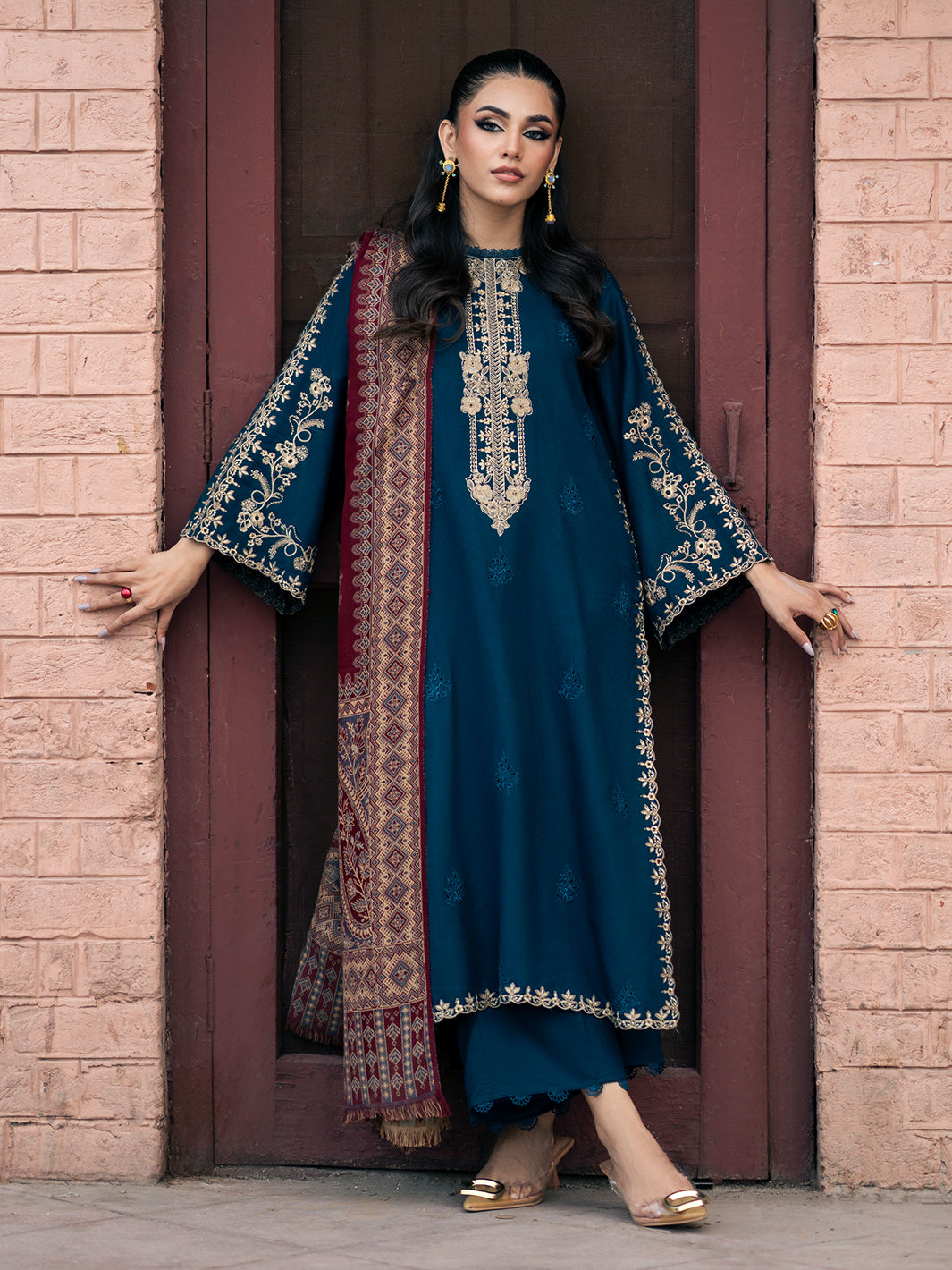 Izel | Musafir Embroidered Winter Collection 24 |  VASL by Izel - Designer Dress - Type: Casual - Available at Libayah - 100% Original