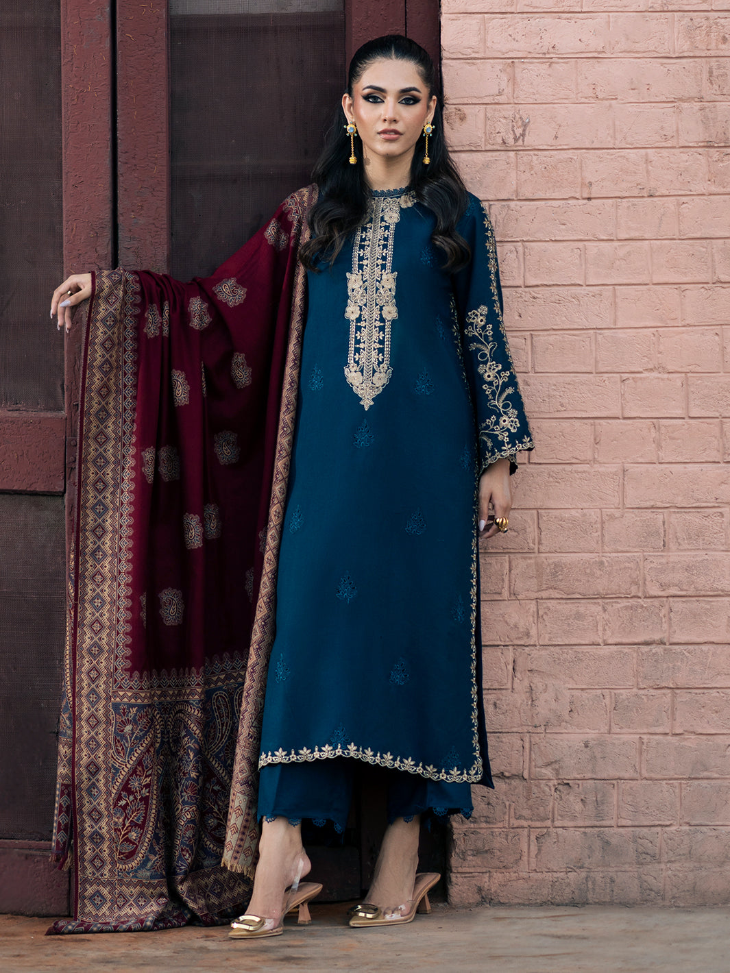 Izel | Musafir Embroidered Winter Collection 24 |  VASL by Izel - Designer Dress - Type: Casual - Available at Libayah - 100% Original