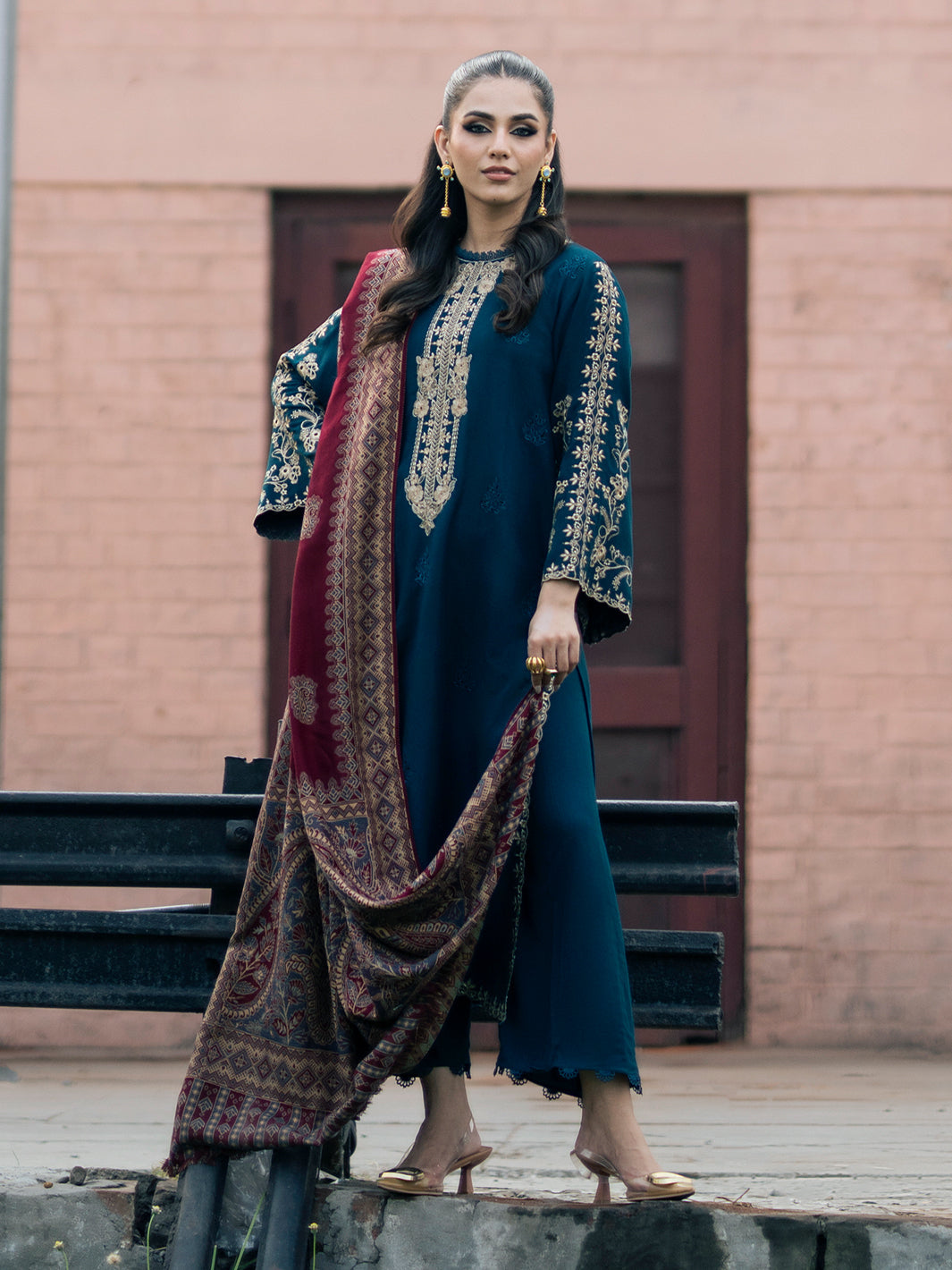 Izel | Musafir Embroidered Winter Collection 24 |  VASL by Izel - Designer Dress - Type: Casual - Available at Libayah - 100% Original