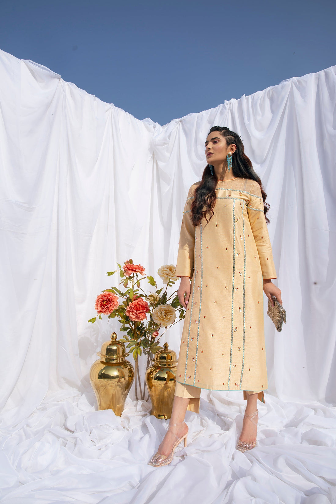 Hana | Viridity Ready to Wear | Marigold -VRT-008 by Hana - Designer Dress - Type: Ladies Clothes - Available at Libayah - 100% Original