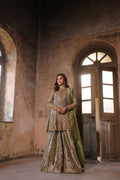 Wahaj M Khan | Banno Formals |  Mint Lama Bano Outfit by Wahaj M Khan - Designer Dress - Type: Ladies Clothes - Available at Libayah - 100% Original