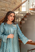 Wahaj M Khan | The Print Story |    Periwinkle Sheesha Jacket by Wahaj M Khan - Designer Dress - Type: Ladies Clothes - Available at Libayah - 100% Original