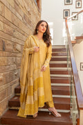 Wahaj M Khan | The Print Story |  Yellow Shaded Sheesha Outfit by Wahaj M Khan - Designer Dress - Type: Ladies Clothes - Available at Libayah - 100% Original