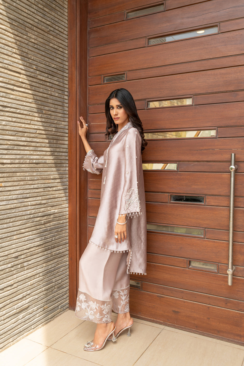 Wahaj M Khan | The Print Story |  Lavender Sheesha Wrap by Wahaj M Khan - Designer Dress - Type: Ladies Clothes - Available at Libayah - 100% Original