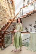 Wahaj M Khan | The Print Story | Sage Green Shaded Outfit by Wahaj M Khan - Designer Dress - Type: Ladies Clothes - Available at Libayah - 100% Original