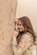 Wahaj M Khan | The Print Story |  Sage Green TPS Outfit by Wahaj M Khan - Designer Dress - Type: Ladies Clothes - Available at Libayah - 100% Original
