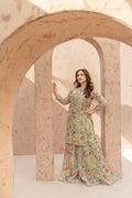 Wahaj M Khan | The Print Story |  Sage Green TPS Outfit by Wahaj M Khan - Designer Dress - Type: Ladies Clothes - Available at Libayah - 100% Original