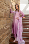 Wahaj M Khan | The Print Story |  Purple Shaded Sheesha Outfit by Wahaj M Khan - Designer Dress - Type: Ladies Clothes - Available at Libayah - 100% Original