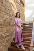 Wahaj M Khan | The Print Story |  Purple Shaded Sheesha Outfit by Wahaj M Khan - Designer Dress - Type: Ladies Clothes - Available at Libayah - 100% Original