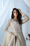 Wahaj M Khan | Zohra Drop 2 Formals | Silver Tissue Net Zohra Outfit by Wahaj M.Khan - Designer Dress - Type: Ladies Clothes - Available at Libayah - 100% Original