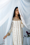 Wahaj M Khan | Zohra Drop 2 Formals | White & Gold Zohra Outfit by Wahaj M.Khan - Designer Dress - Type: Ladies Clothes - Available at Libayah - 100% Original