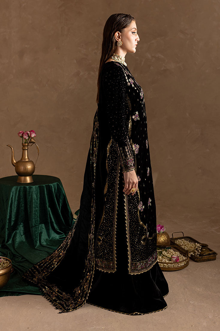 Marjjan | De Rose Velvet | MRV-09 (BLACK) by Marjjan - Designer Dress - Type: Ladies Clothes - Available at Libayah - 100% Original