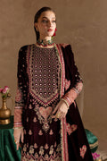 Marjjan | De Rose Velvet | MRV-08 (MEHROON) by Marjjan - Designer Dress - Type: Ladies Clothes - Available at Libayah - 100% Original