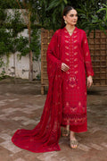 Marjjan | Aangan Embroidered Viscose |  PEV-24 B (RED) by Marjjan - Designer Dress - Type: Ladies Clothes - Available at Libayah - 100% Original