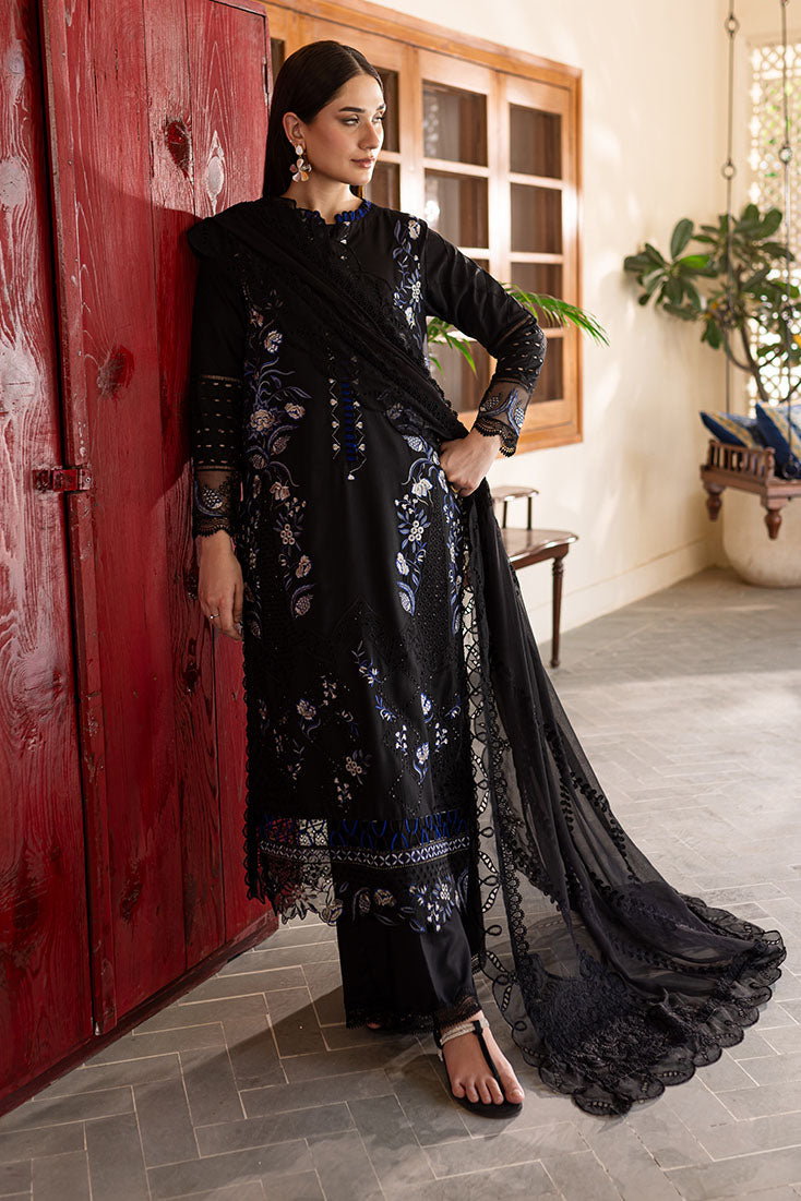 Marjjan | Aangan Embroidered Viscose |  PEV-21 B (BLACK) by Marjjan - Designer Dress - Type: Ladies Clothes - Available at Libayah - 100% Original