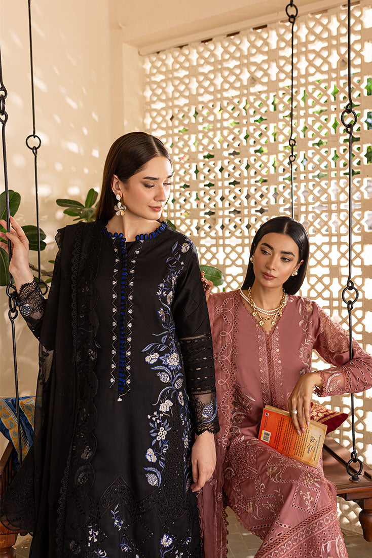 Marjjan | Aangan Embroidered Viscose |  PEV-21 B (BLACK) by Marjjan - Designer Dress - Type: Ladies Clothes - Available at Libayah - 100% Original