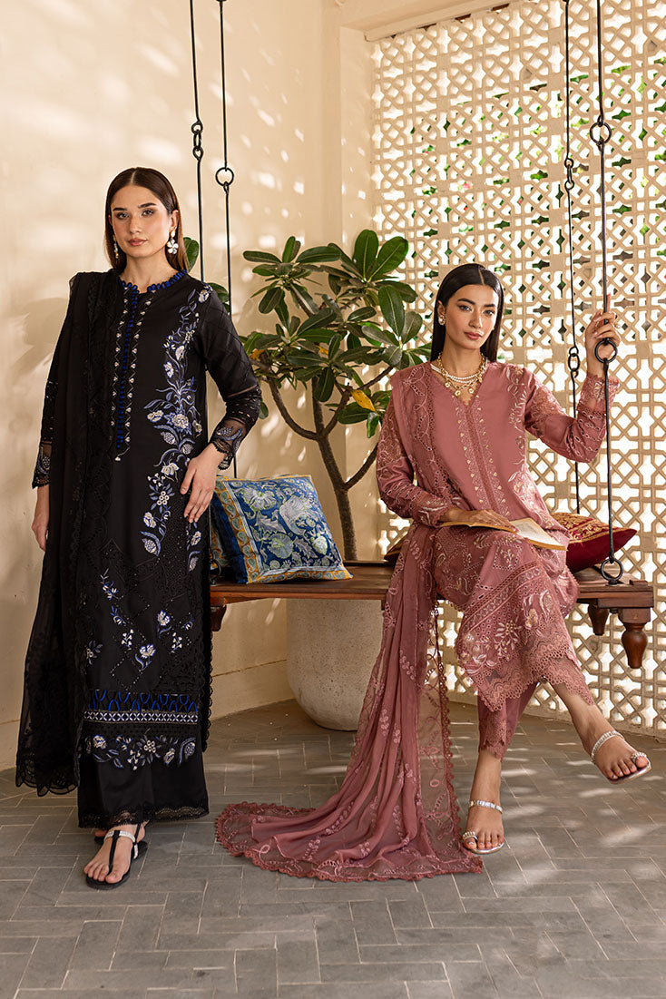 Marjjan | Aangan Embroidered Viscose |  PEV-21 B (BLACK) by Marjjan - Designer Dress - Type: Ladies Clothes - Available at Libayah - 100% Original