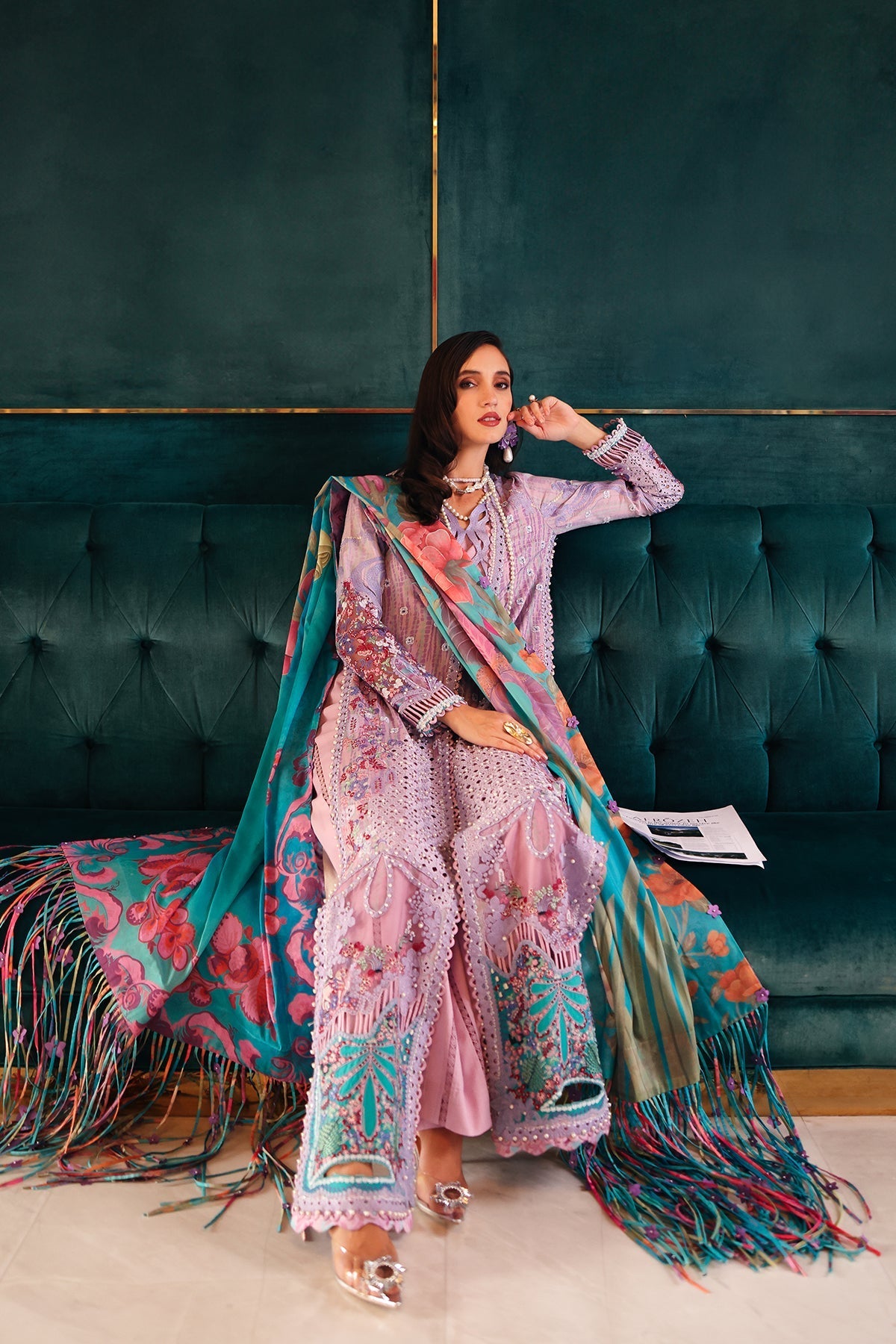 Afrozeh | Lawn 25 | Chrysa by Afrozeh - Designer Dress - Type: Ladies Clothes - Available at Libayah - 100% Original
