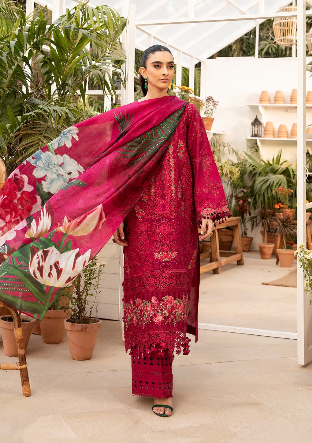 Elaf Premium | Luxury Lawn 25 | ELM-10 GULNAR by Elaf Premium - Designer Dress - Type: Ladies Clothes - Available at Libayah - 100% Original