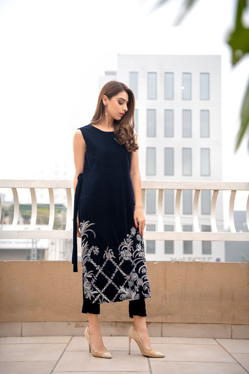 Ayesha and Usman | Grape Wine Luxury Pret | Blue Nile by Ayesha and Usman - Designer Dress - Type: Ladies Clothes - Available at Libayah - 100% Original