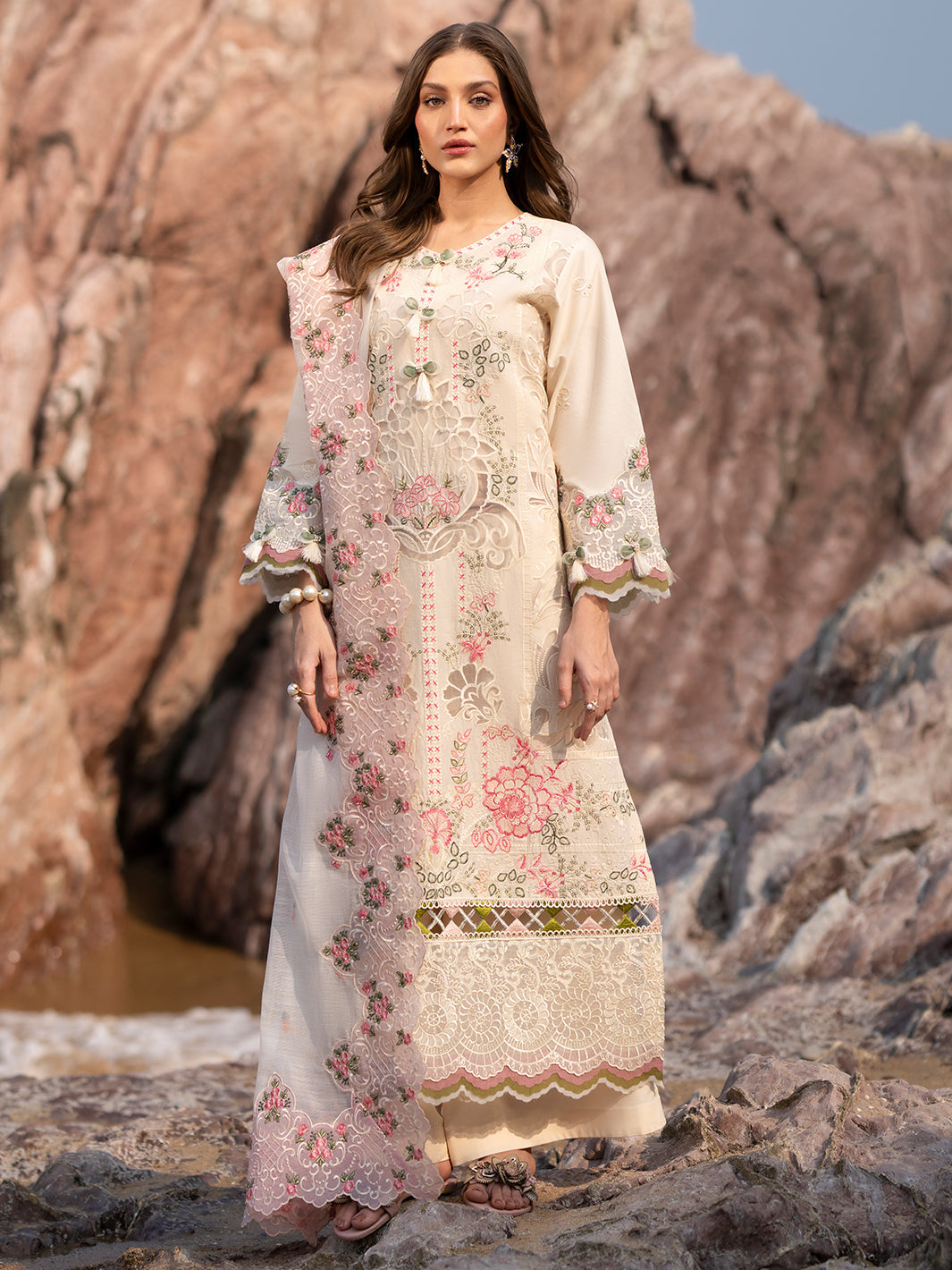 Mahnur | Sirena Luxury Lawn 25 | Wisteria by Mahnur - Designer Dress - Type: Ladies Clothes - Available at Libayah - 100% Original