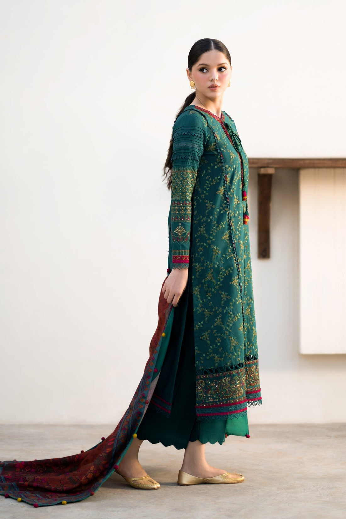 Xenia Formals | Dhoop Kinaray Winter Shawl 24 | ZEMURD by Xenia Formals - Designer Dress - Type: Ladies Clothes - Available at Libayah - 100% Original