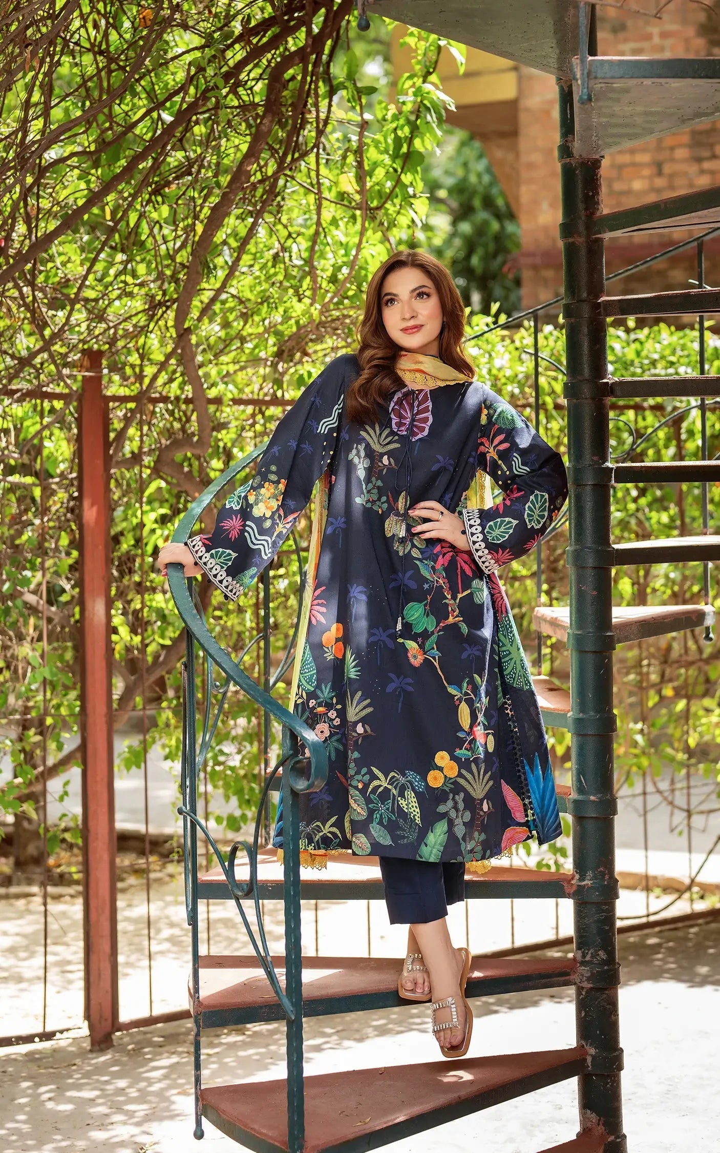 Asifa and Nabeel | Yakin Summer 25 | Twilight in Bloom-(YKL25-06) by Asifa and Nabeel - Designer Dress - Type: Ladies Clothes - Available at Libayah - 100% Original