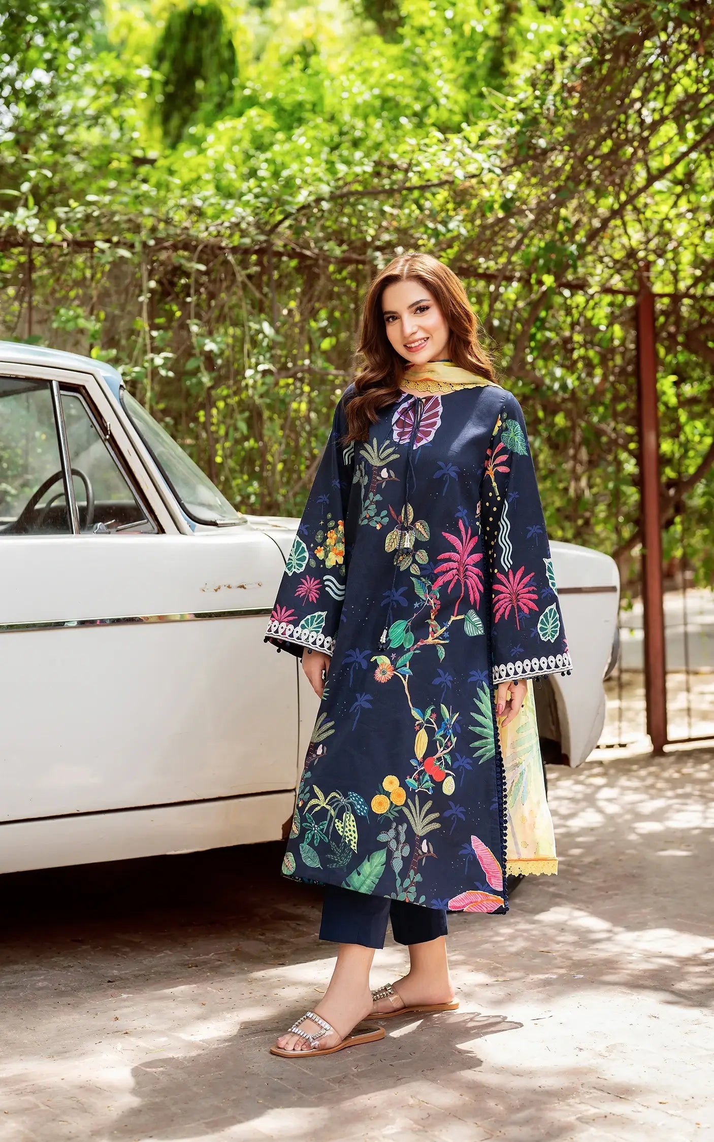 Asifa and Nabeel | Yakin Summer 25 | Twilight in Bloom-(YKL25-06) by Asifa and Nabeel - Designer Dress - Type: Ladies Clothes - Available at Libayah - 100% Original