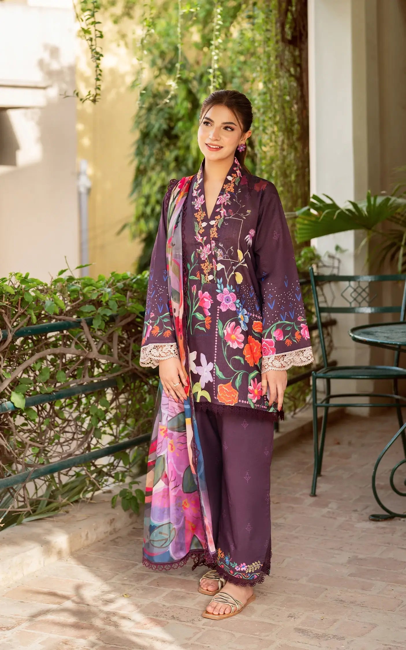 Asifa and Nabeel | Yakin Summer 25 | Whimsical Flora-(YKL25-12) by Asifa and Nabeel - Designer Dress - Type: LAD - Available at Libayah - 100% Original