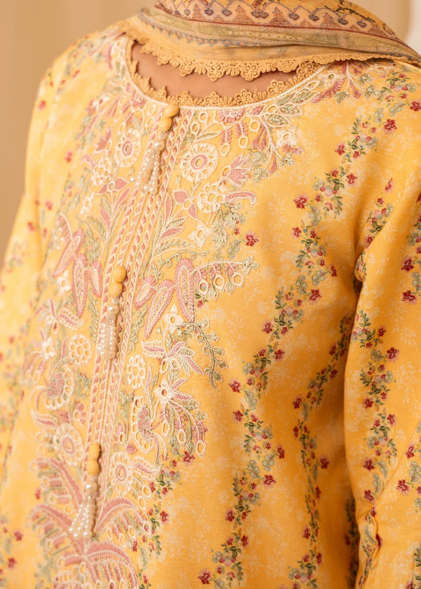Aabyaan | Izabel Prints Linen Edit 24 | ALARA (AZ-07) by Aabyaan - Designer Dress - Type: Ladies Clothes - Available at Libayah - 100% Original