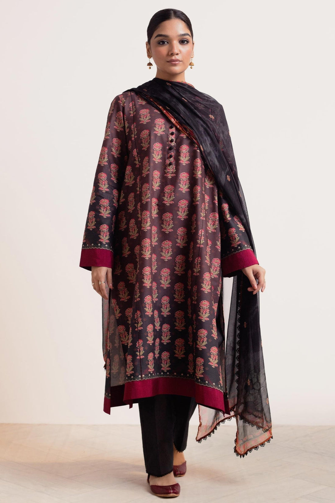 Zara Shahjahan | Coco Prints 24 | SURKH-D9 by Zara Shahjahan - Designer Dress - Type: Ladies Clothes - Available at Libayah - 100% Original